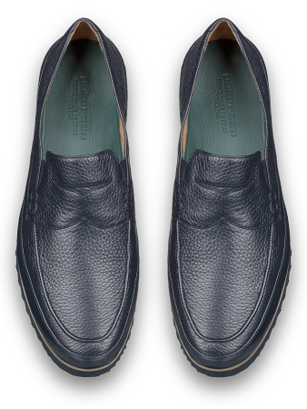 Лоферы, Pakerson (702, Индиго, 45, 100% кожа, 100% кожа олень)