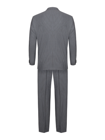 Костюм, BEN, Jaguar, классика, в полоску, 2пуг., 1шл. (24, Серый, 46, 6)