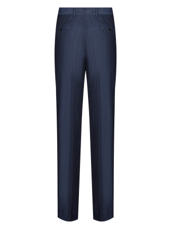 Брюки BOQL, классика, с защипом/манжеты Jaguar (28, Синий, 50, 6)