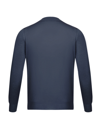 Поло, на пуговицах, длин. рукав (4030, Темно-синий, 50 - M)