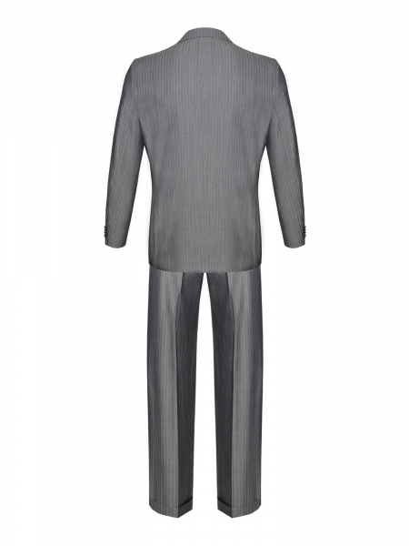 Костюм, PC, , классика, елочка, 3 пугов./1борт, 1шл (070, Стальной, 50, 6)