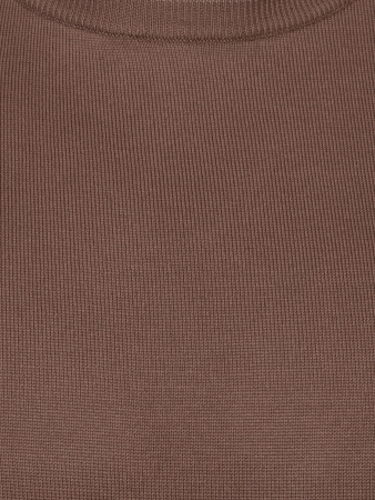 Джемпер, круглый ворот, длин. рукав, однотон. (048, Шоколад, 56)