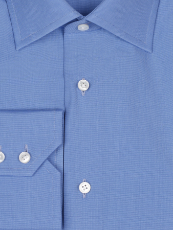 Сорочка AURIGA, Ravazzolo, однотонная, фактурная (320, Синий, 40)