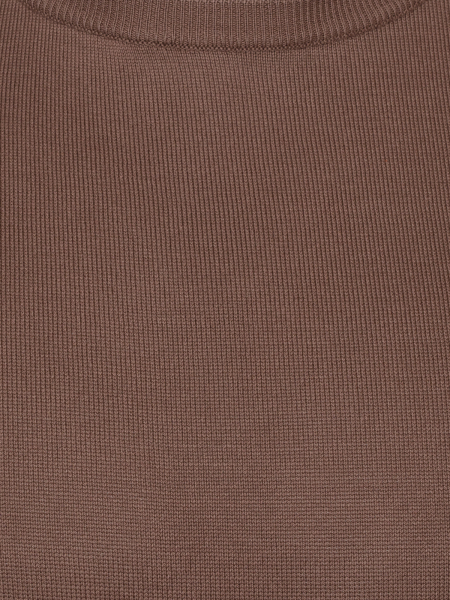 Джемпер, круглый ворот, длин. рукав, однотон. (048, Шоколад, 56)