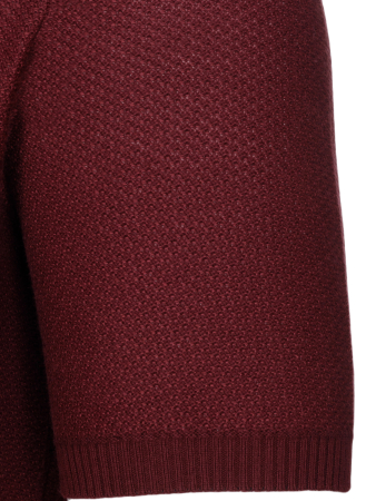 Поло, на пуговицах, кор/рук., рябь (176, Вишня, 52)