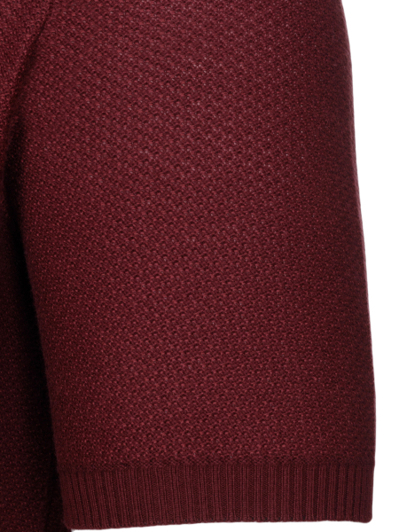 Поло, на пуговицах, кор/рук., рябь (176, Вишня, 52)