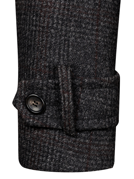 Пальто, Tardia, бордовая клетка (1821, Темно-серый, 50 - M)