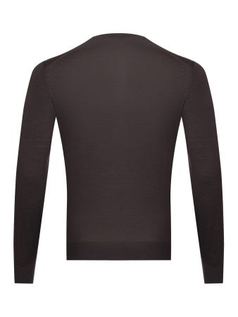 Джемпер, круглый ворот, дл/рукав (048, Темно-коричн., 52)