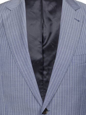 Костюм, BEN, Jaguar , классика, в полоску (25, Голубой в белую полоску, 46, 6)