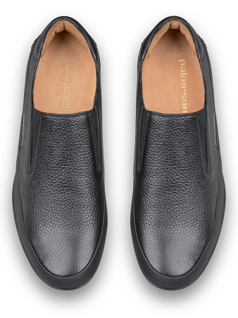 Слипоны, Pakerson (999, Черный, 40, 100% кожа, Кожа олень 100%)