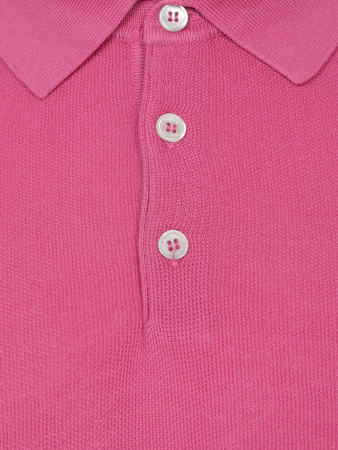 Поло SLIM, на пуговицах, короткий рукав, однотонное (018, Розовый, 56 )