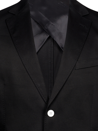 Пиджак,  Jaguar, однотон. с белыми  пугов. (19, Черный, 50 - M, 6)