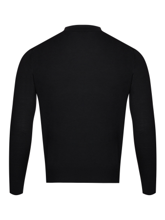 Поло на молнии , дл/рукав (002, Черный, 50)