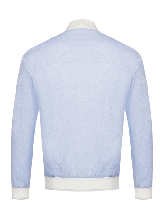 Ветровка, Schiatti, на молнии, на резинке, заплатки на рукавах, MALVITO (4006, Голубой, 52)