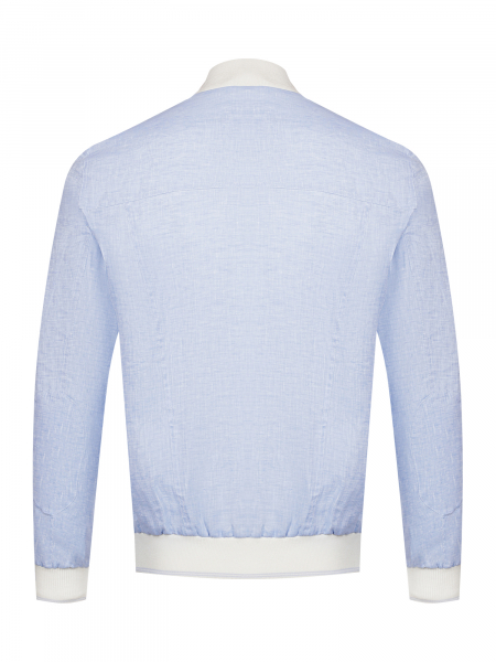 Ветровка, Schiatti, на молнии, на резинке, заплатки на рукавах, MALVITO (4006, Голубой, 52)