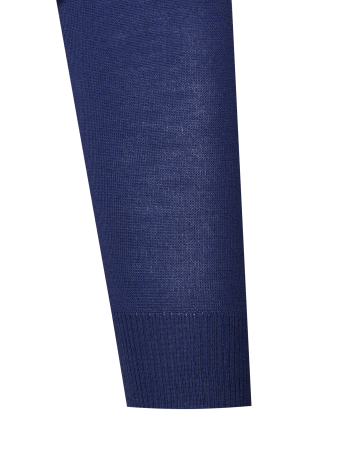 Поло, на пуговицах, длин. рукав, однотон. (94171, Синий, 50)