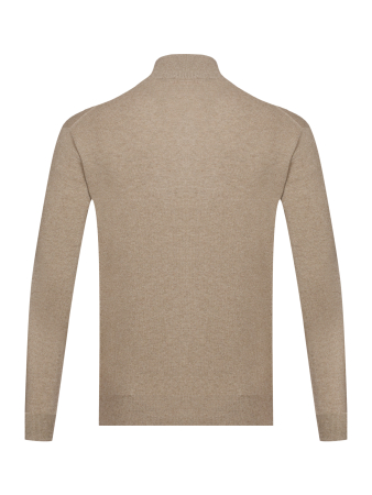 Джемпер, стойка, на молнии, длин. рукав (011, Бежевый, 54 - XL)
