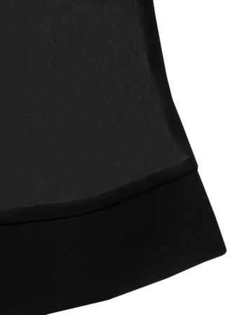 Блуза женская, 3/4рукав,  летуч.мышь (002, Черный, 44)