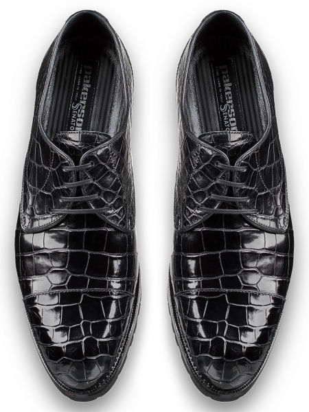 Дерби, Pakerson (999, Черный, 40, 100% кожа, Кожа 100% Аллигатор)