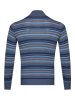 Джемпер, стойка, молния, в полоску_ (486, Синий, 48 - S )