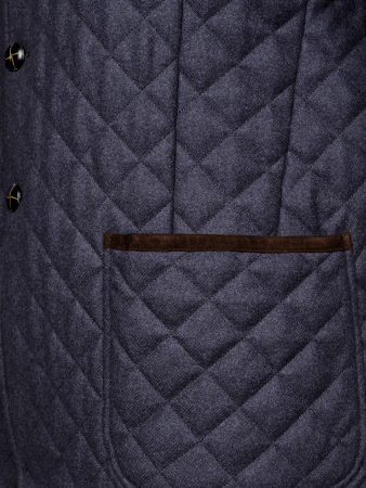 Куртка, Piacenza, стеганная, однотон., пуг./молн. (743/11, Темно-синий, 56 - XXL)