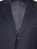 Костюм, средне-притал, полоска-строчка, 3 пугов. (14295, Т-синий в бел.пол., 54 , R)