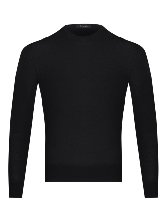 Джемпер, круглый ворот, SF, дл/ рукав 64 см (164, Черный, 60 - 4XL)