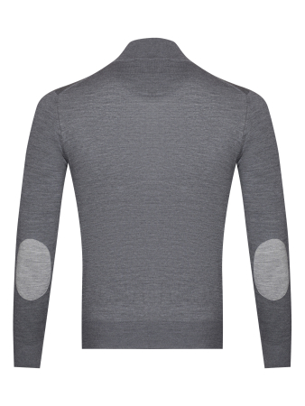 Джемпер- кардиган , ворот стойка, на молнии, дл/рук. (423, Серый, 56 - XXL)