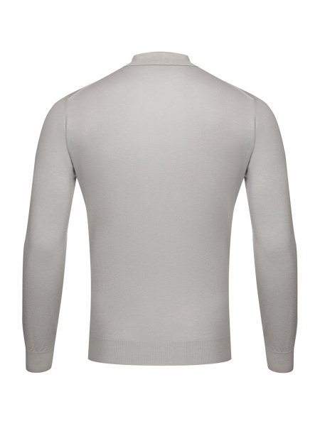 Поло, на пуговицах, длин. рукав (7008, Дымчатый, 48 - S)