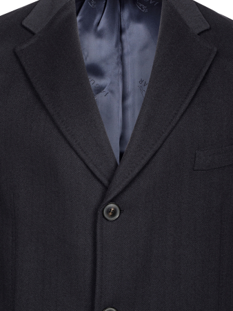 Пальто, Jaguar, елочка (29, Темно-синий, 60 - 4XL)