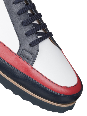 Кеды, Pakerson (0000, Бел./крас./син, 41, 100% кожа, Кожа телячья 100%)