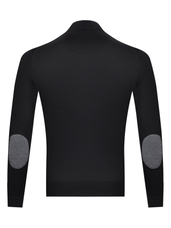 Джемпер- кардиган , ворот стойка, на молнии, дл/рук. (428, Черный, 52 - L)