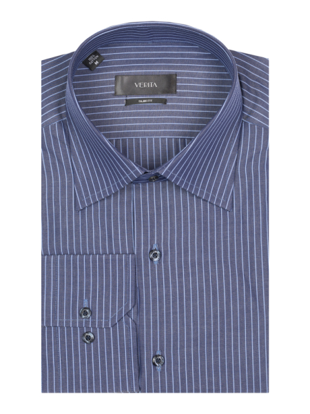 Сорочка, Verita, ДР, SF, в полоску (014, Темно-синий, 39/40)