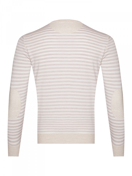 Джемпер, круглый ворот, в полоску (310, Бежевый, 46 - XS     )