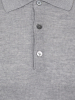 Поло на пуговицах,  однотон., дл/рукав (030, Серый, 50)