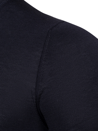 Джемпер,SLIM, круглый ворот, длинный рукав, однотонный (008, Темно-синий , 50)