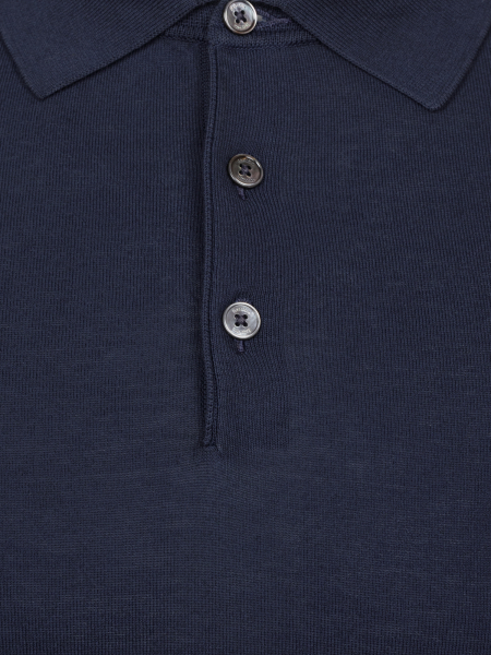 Поло, на пуговицах,  кор/рук.,однотон. (008, Темно-синий , 52)