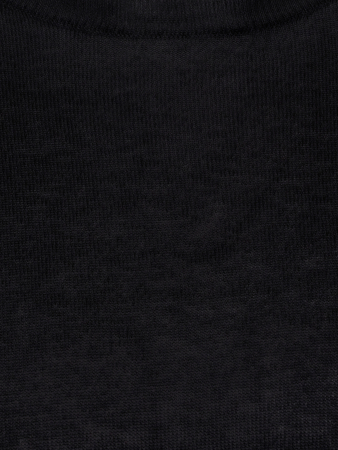 Джемпер, круглый вырез, кор/рук.,однотон. (002, Черный, 50)