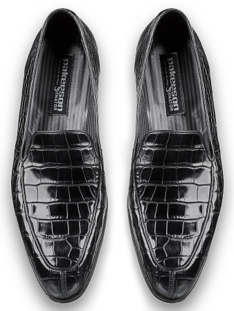 Лоферы, Pakerson (999, Черный, 41, 100% кожа, Кожа 100% Аллигатор)