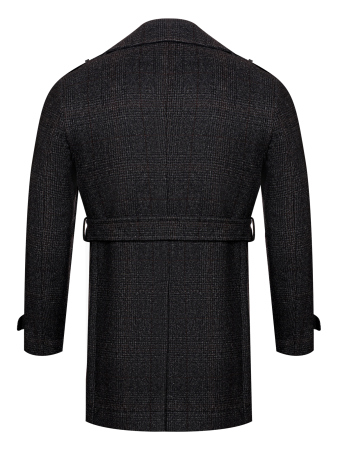 Пальто, Tardia, бордовая клетка (1821, Темно-серый, 50 - M)