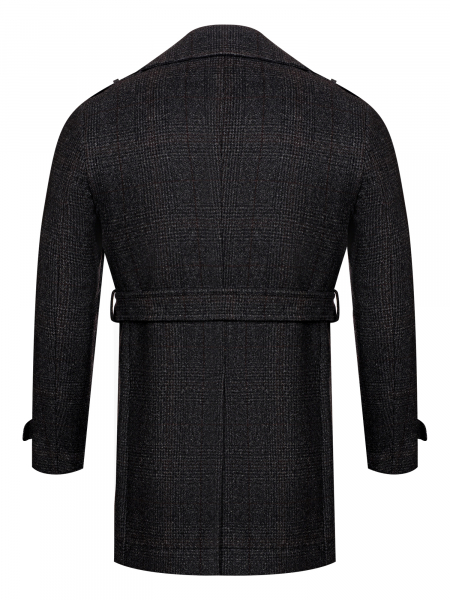 Пальто, Tardia, бордовая клетка (1821, Темно-серый, 50 - M)