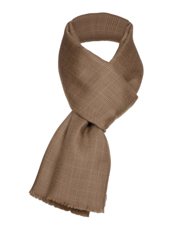 Шарф, Piacenza (80290, Коричневый в клетку, 180 х 48 см)