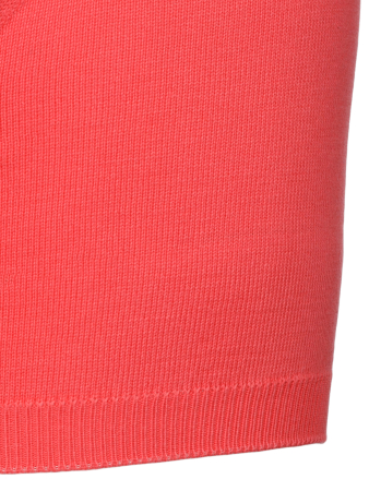 Поло на пуговицах, SF, однотон. в клетку, кор/ рукав (024, Коралловый, 50 - M рукав 19 см)