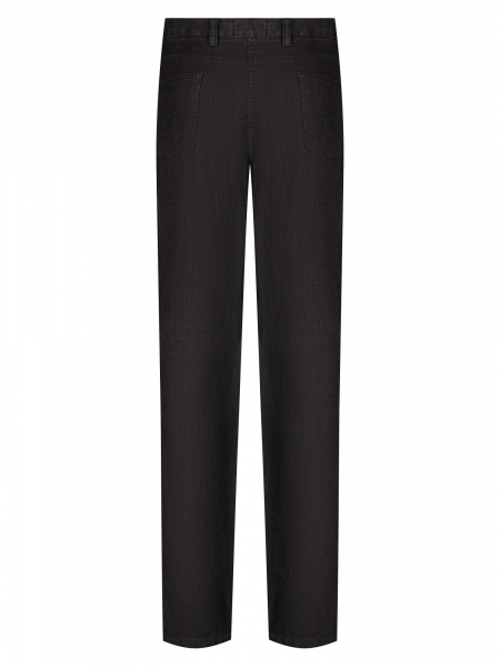 Брюки, Enrico Marinelli, однотонные (100, Черный, 44)