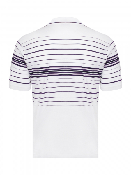 Поло S.M.T., полоска, короткий рукав (001, Белый, 52 - L  рукав 25 см)
