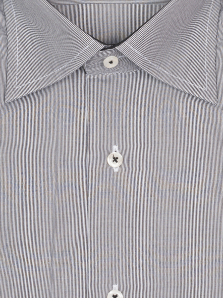 Сорочка, Verita, ДР, SF, мелкая полоска (003, Черный в полоску, 39/40)