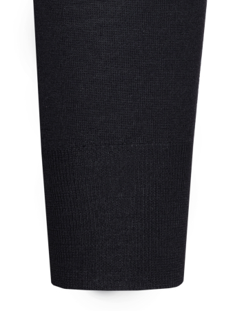 Поло, на пуговицах, длин. рукав (184, Черный, 50 - M)