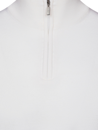 Джемпер, стойка, молния, дл/рукав (001, Белый, 58 - 3XL)