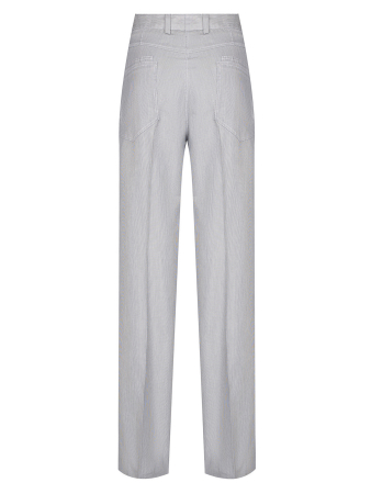 Брюки, Schiatti, OLIVO, спорт.-классика, без защипа, в полоску (E403/E055, Белый/Серый, 50)