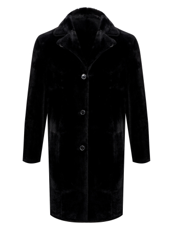 Пальто кожан.Schiatti (7035, Черный, 50 - M)